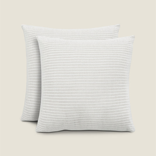 Waffle Cushion Covers - White (Pack of 2)