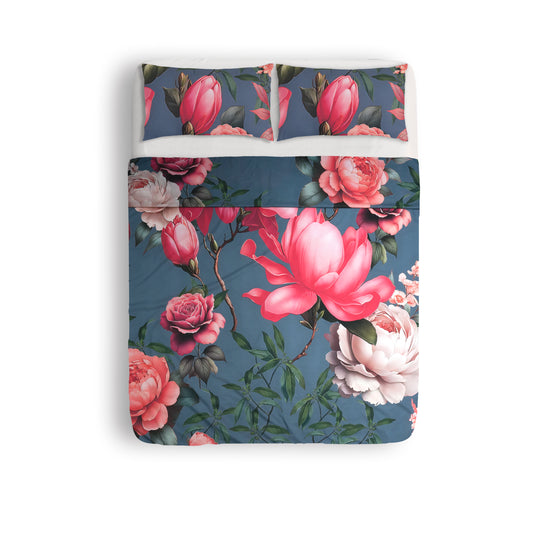 Peony Noir Bed Sheet Set