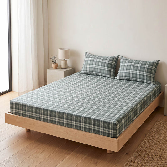 Timeless Checks Fitted Sheet Set