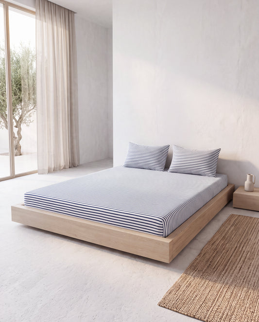 Coastal Lines Fitted Sheet Set