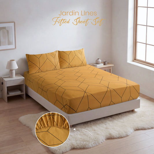 Jardin Lines Fitted Sheet Set