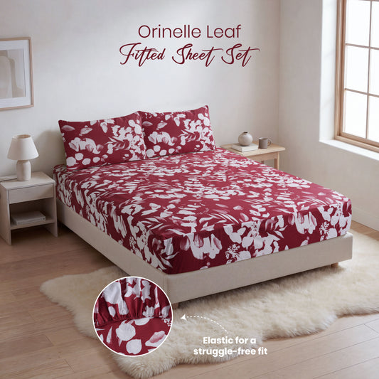 Orinelle Leaf Fitted Sheet Set