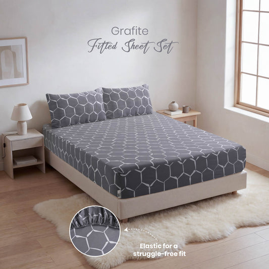 Grafite Fitted Sheet Set