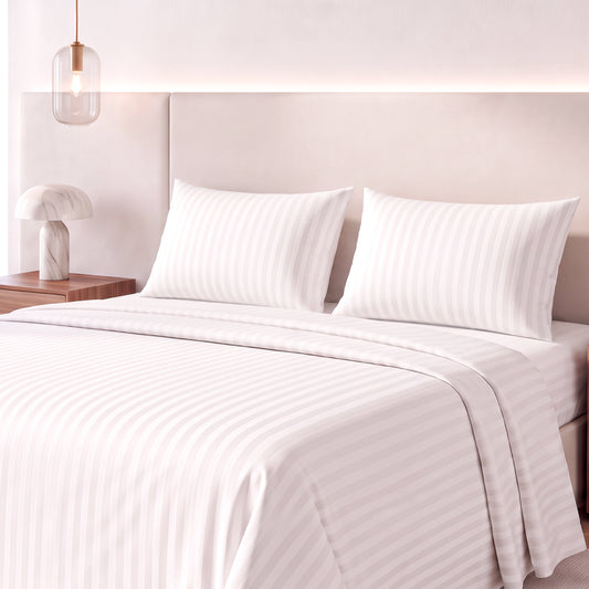 Luxury Satin Stripes Bedsheet Set